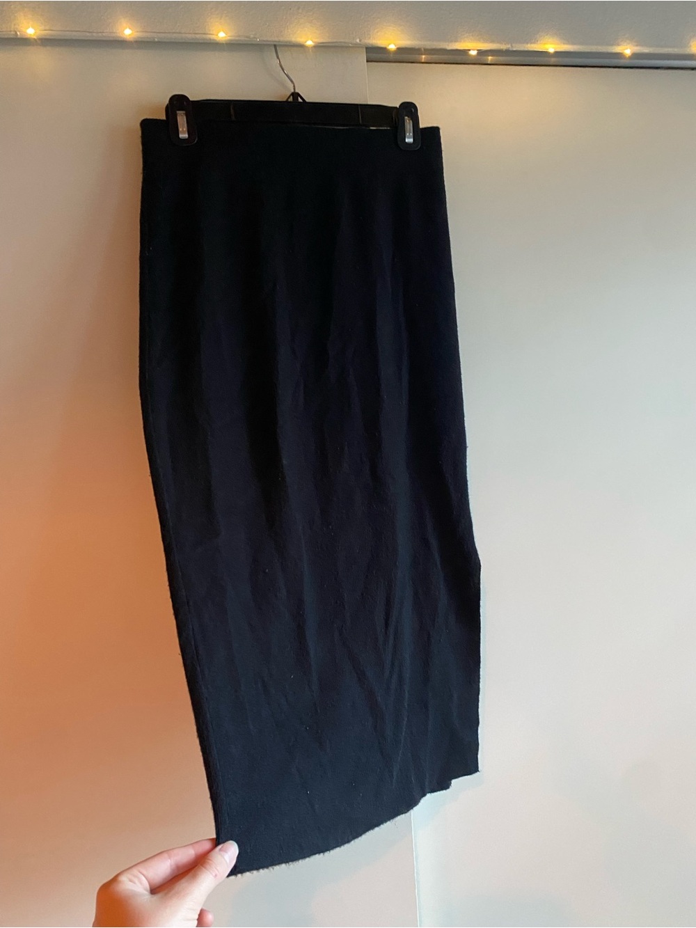 bobeau Black Knit sweater skirt fitted Size S